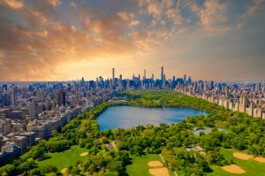 central-park-new-york-with-golf-fields-tall-skyscrapers-surrounding-park