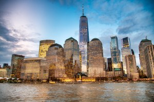 downtown-new-york-city-sunset-from-moving-ferry-boat